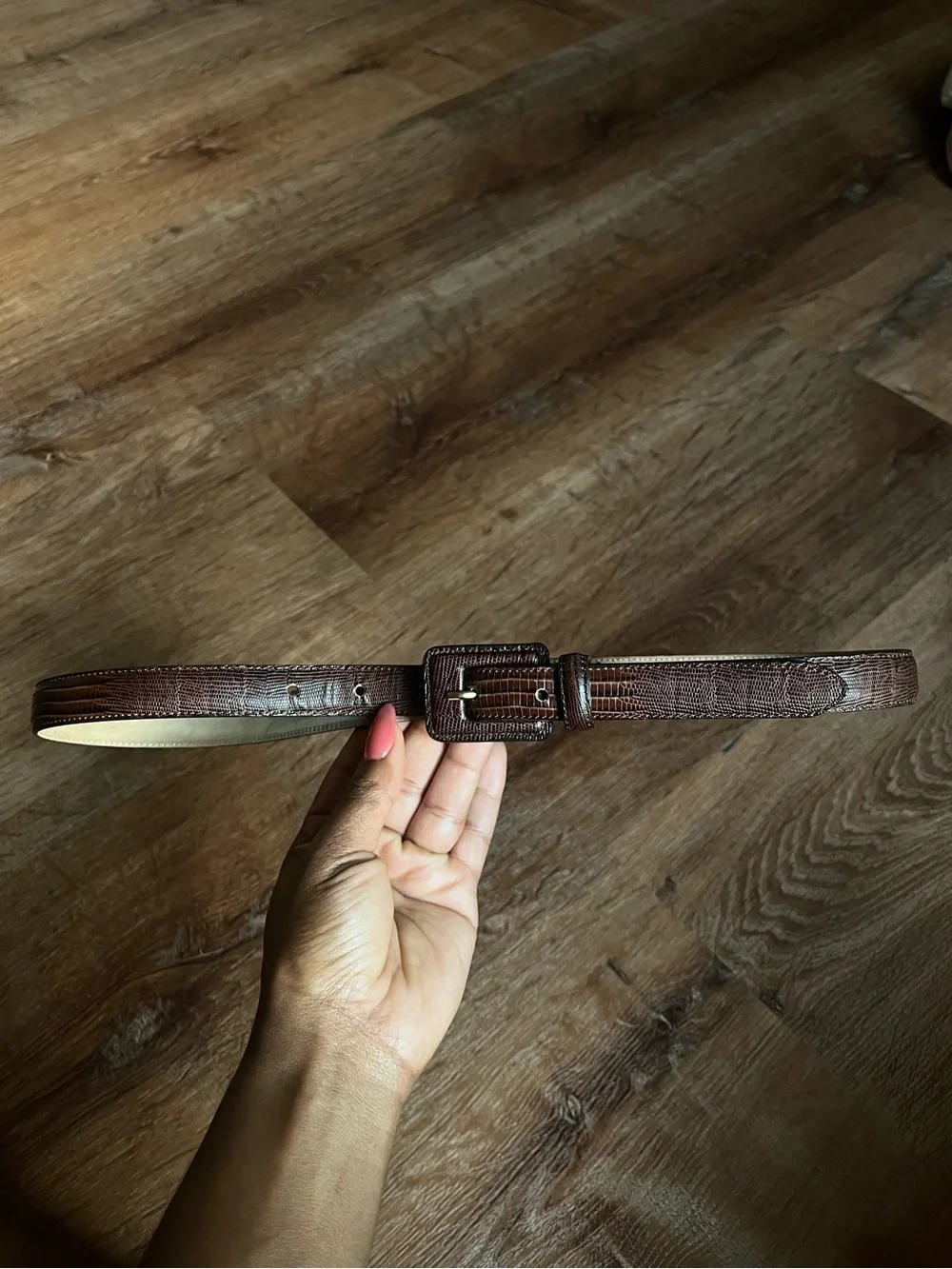 Brooks Brothers Dark brown Calfskin Leather Belt